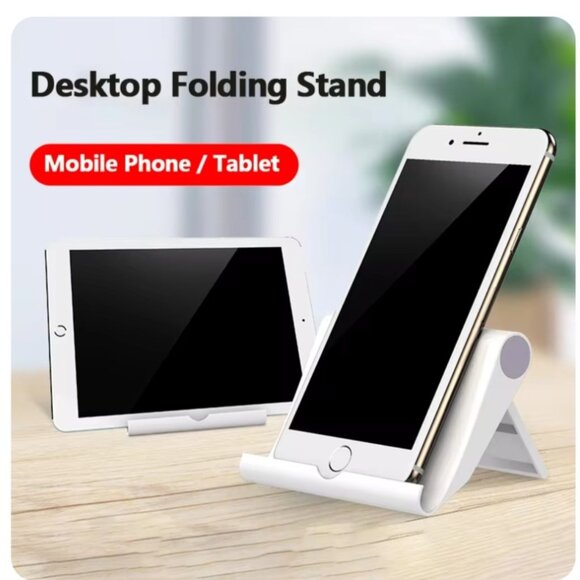 Portable Phone Tablet Desk Holder Stand Foldable Adjustable Angle (Black) - Picture 7 of 7